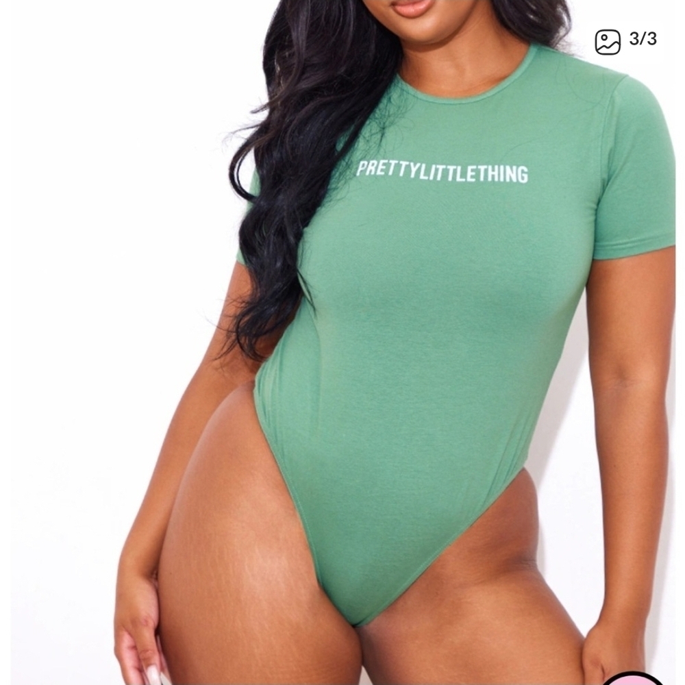 PrettyLittleThing Emerald Green Bodysuit